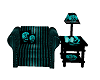 T.Teal Rose Cuddle Chair