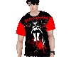 red and black t shirt