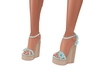 Pretty Blue flower wedge
