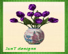 Purple Tulips in Vase