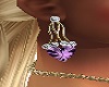 Lavendar Hearts Earrings