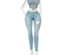 RN Denim Heart Set