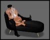 Black leather Chaise