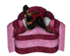 pink velvet chair