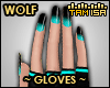 !T Wolf Cyan Gloves