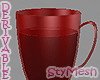 Coffee Cup Glass Red