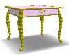 Gold & Pink End Table