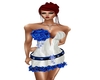 White Blue Stars Glitter