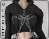 𝖒. Chained Hoodie Top