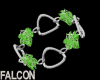 Silver Bracelets Green