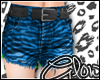 #Zebra Shorts - Blue#