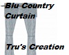 Blu Country Curtain