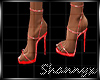 $ Red Shine Heels