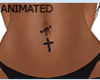 Animated cross piercing