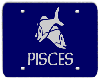 Pisces plate, blue