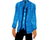 Blue Pin Strip Suit Top