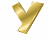 3D Gold Letter Y