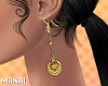 coin arabic gold earring