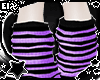 . purple leg warmers