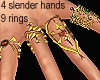 9 golden rings - slender