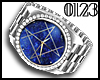 *0123* Silver&Blue Watch