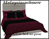 Silver maroon guest bed