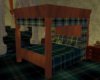 tartan bed with poses