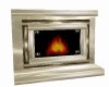 white fireplace