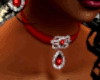 Red Choker Jewelry Set