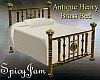 Antq Heavy Brass Bed Wht