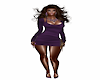 purple laced up dress