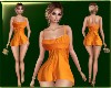 Sexy Orange Satain Dress
