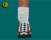 BW Plaid Slippers Sock F