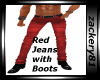 Red Jeans with Boots 