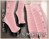[Is] Suede Boots Pink