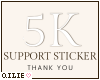 Q ° 5K Support Sticker