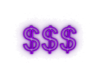 Purple Money Sign