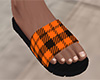 Orange Sandals Plaid (M)