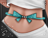!S Bow Belt Teal