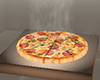 steaming hot pizza