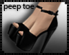 Peep Toe Black Heels