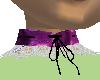 purple satin lace collar