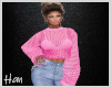 Hot Pink Crochet Sweater