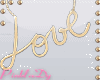 <P>LoVe Gold Necklace