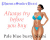 Pale blue busty bikini