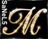 IO-Gold Sparkle Letter-M