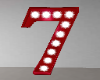 Red Number 7/Seven Sign