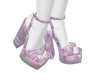 Floral platform heels