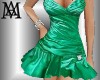 *Short Satin Dress/Green