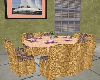 Wicker Chairs wood table
